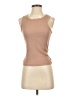 Pieces Tan Sleeveless T-Shirt Size XS - photo 1