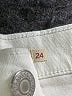 Levi's Solid White Ivory Denim Shorts Size 24 waist - photo 4