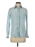 Athleta 100% Lyocell Blue Long Sleeve Button-Down Shirt Size XXS - photo 1