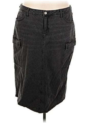 Ava & Viv Denim Skirt (view 1)