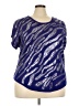 Eyeshadow Purple Short Sleeve Top Size 3X - photo 1