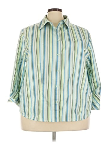 Attention 3/4 Sleeve Button-Down Shirt (view 1)