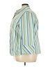 Attention Stripes Green 3/4 Sleeve Button-Down Shirt Size 3X - photo 5