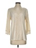 Alya 100% Polyester Ivory 3/4 Sleeve Blouse Size S - photo 1