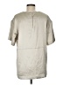 H&M 100% Polyester Metallic Tan Short Sleeve T-Shirt Size M - photo 2