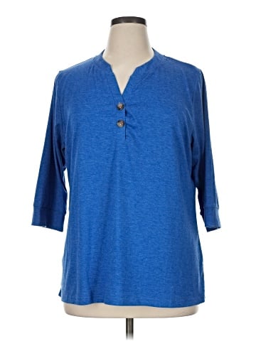 Unbranded Long Sleeve Henley (view 1)