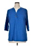 Unbranded Blue Long Sleeve Henley Size XL - photo 1