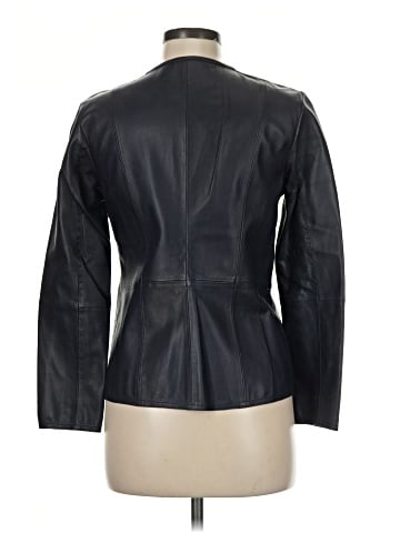 Blue Les Copains Leather Jacket (view 2)