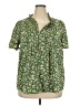 Shein Floral Green Short Sleeve Blouse Size XXL - photo 1