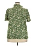 Shein Floral Green Short Sleeve Blouse Size XXL - photo 2