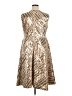 Calvin Klein 100% Polyester Metallic Gold Cocktail Dress Size 16 - photo 2