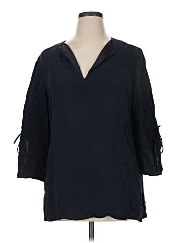 Lafayette 148 New York 3/4 Sleeve Silk Top (view 1)