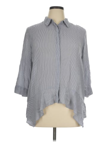 Simply Vera Vera Wang 3/4 Sleeve Button-Down Shirt (view 1)