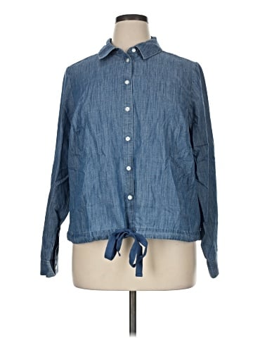 Lane Bryant Long Sleeve Button-Down Shirt (view 1)