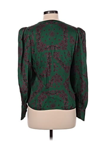 The Westside Long Sleeve Silk Top (view 2)