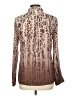 Johnston & Murphy 100% Polyester Animal Print Brown Long Sleeve Blouse Size L - photo 2