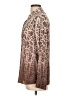 Johnston & Murphy 100% Polyester Animal Print Brown Long Sleeve Blouse Size L - photo 5