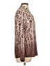 Johnston & Murphy 100% Polyester Animal Print Brown Long Sleeve Blouse Size L - photo 4