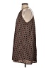 Lush 100% Polyester Print Brown Casual Dress Size S - photo 5