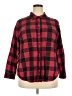St. John's Bay Plaid Red Long Sleeve Button-Down Shirt Size 2X - photo 1