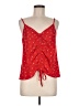 Aqua 100% Polyester Red Sleeveless Blouse Size M - photo 1