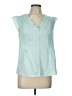 Apostrophe 100% Polyester Teal Sleeveless T-Shirt Size L - photo 1