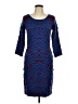 Francesca's Graphic Blue Cocktail Dress Size L - photo 1