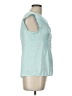 Apostrophe 100% Polyester Teal Sleeveless T-Shirt Size L - photo 4