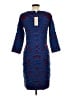 Francesca's Graphic Blue Cocktail Dress Size L - photo 2
