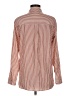Express Stripes Orange Long Sleeve Blouse Size M - photo 2