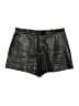 Emilio Pucci 100% Lambskin Metallic Black Leather Shorts Size 8 - photo 1