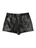 Emilio Pucci 100% Lambskin Metallic Black Leather Shorts Size 8 - photo 2
