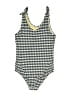 Unbranded Checkered-gingham Yellow One Piece Swimsuit Size 8 - photo 2