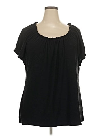 JM Collection Short Sleeve Blouse (view 1)