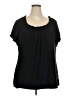 JM Collection Black Short Sleeve Blouse Size 3X - photo 1