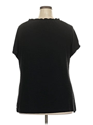 JM Collection Short Sleeve Blouse (view 2)