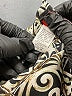 Notations 100% Polyester Paisley Black Short Sleeve Blouse Size 16 - photo 8