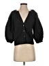 STAUD Black 3/4 Sleeve Button-Down Shirt Size S - photo 1
