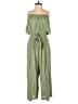 Becca 100% Rayon Solid Green Jumpsuit Size S - photo 1
