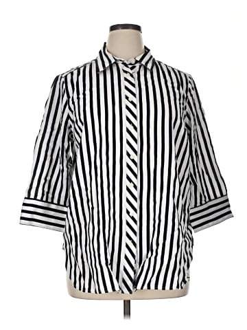 Foxcroft 3/4 Sleeve Button-Down Shirt (view 1)