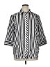 Foxcroft 100% Cotton Stripes Silver 3/4 Sleeve Button-Down Shirt Size 1X - photo 1