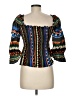 Conditions Apply Blue 3/4 Sleeve Blouse Size M - photo 2