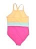 Wonder Nation Color Block Yellow One Piece Swimsuit Size 10 - 12 - photo 2