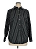 Foxcroft Stripes Black Long Sleeve Button-Down Shirt Size 1X - photo 1