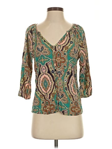 Blue Rain 3/4 Sleeve Blouse (view 1)
