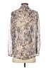 Veronica M. 100% Polyester Silver Long Sleeve Blouse Size S - photo 2