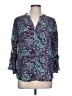41Hawthorn 100% Polyester Paisley Purple 3/4 Sleeve Blouse Size L - photo 1