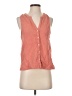 Splendid 100% Cotton Orange Sleeveless Button-Down Shirt Size S - photo 1