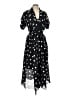 DKNY Polka Dots Black Casual Dress Size 12 - photo 1
