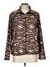 Three Hearts 100% Polyester Animal Print Brown Jacket Size L - photo 1